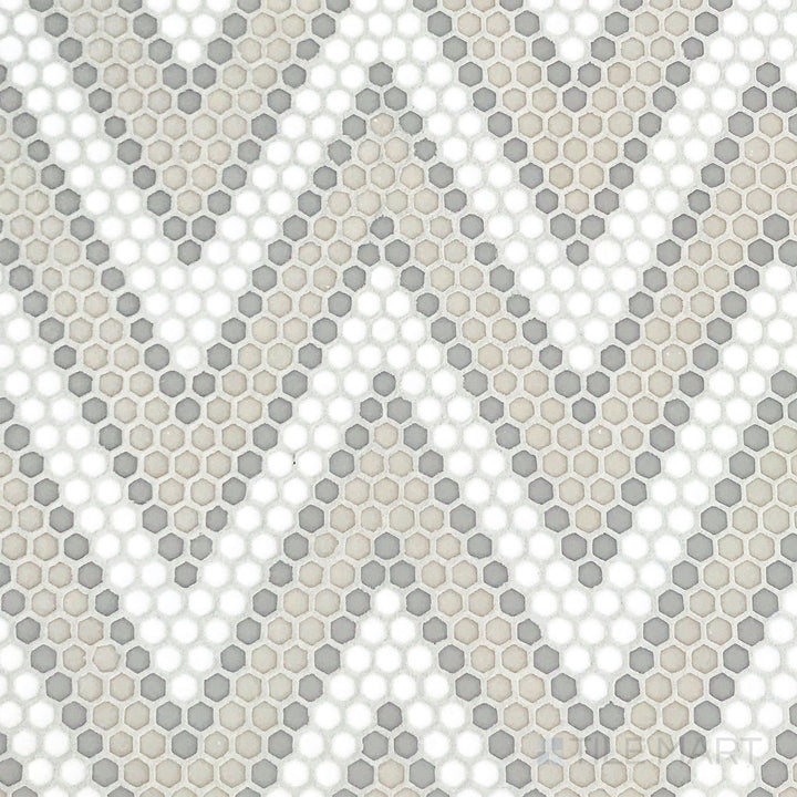 Geometro Amiens Country 3/8" Hexagon Matte Recycled Glass Mosaic