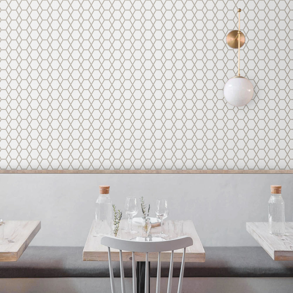 A warm and welcoming interior featuring Geometro Tulle Country 3/8