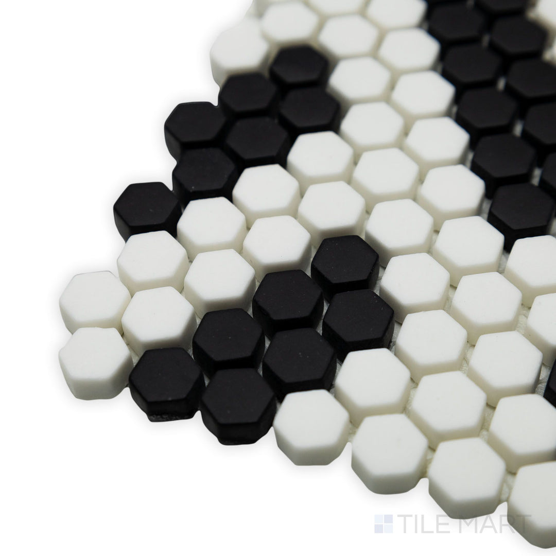 Geometro Missoni Vintage 3/8" Hexagon Matte Recycled Glass Mosaic