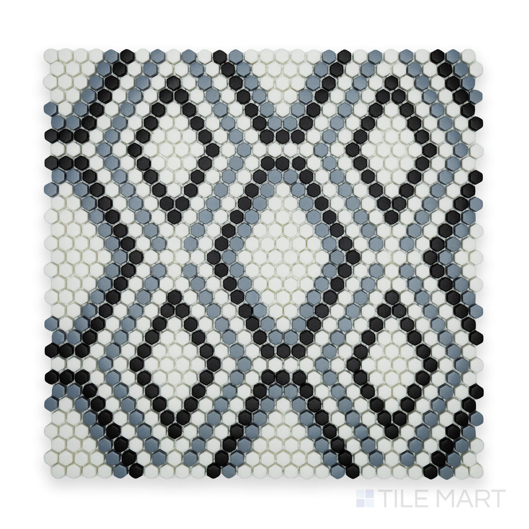 Geometro Python Hopi Matte Recycled Glass Mosaic