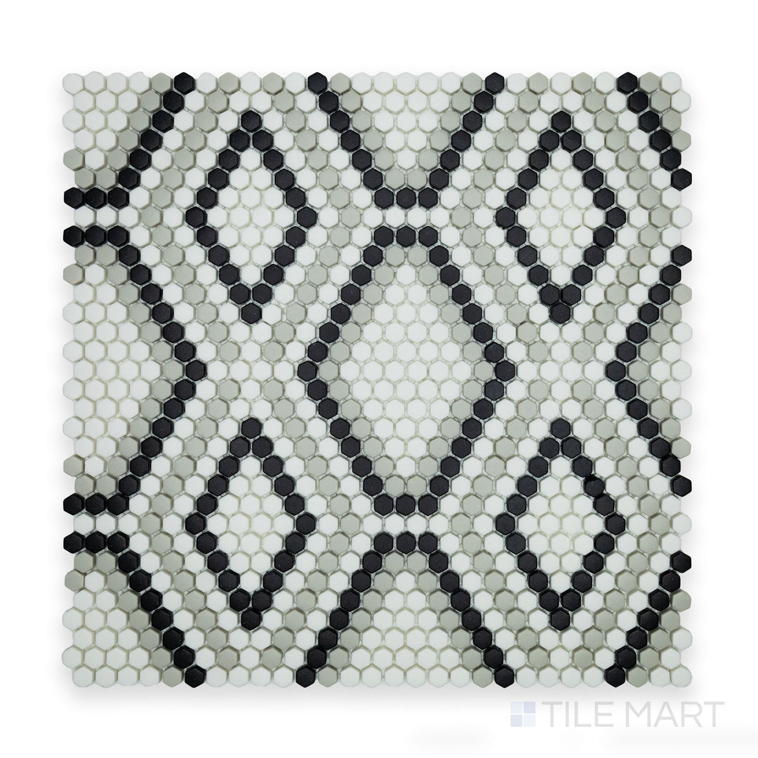 Geometro Python Draco Matte Recycled Glass Mosaic