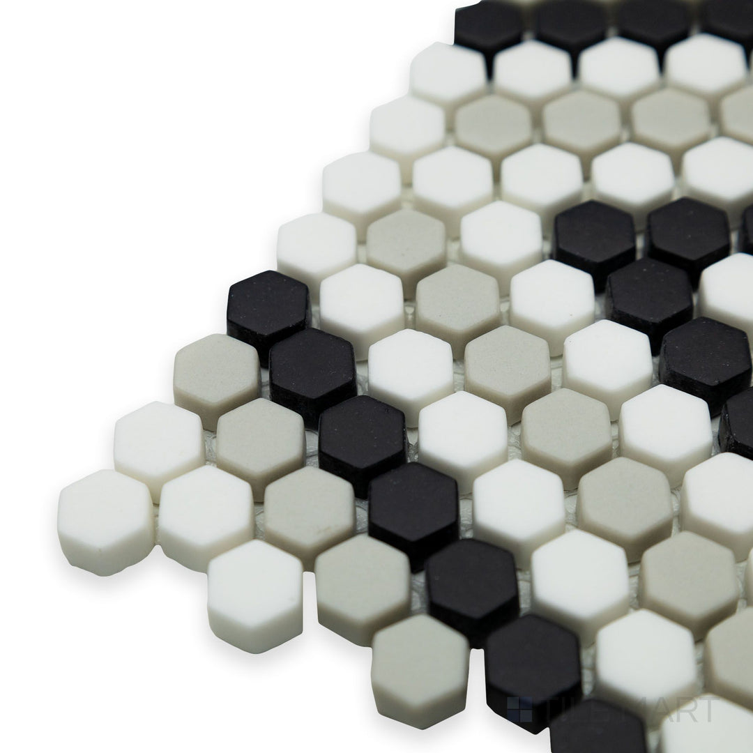 Geometro Python Draco Matte Recycled Glass Mosaic