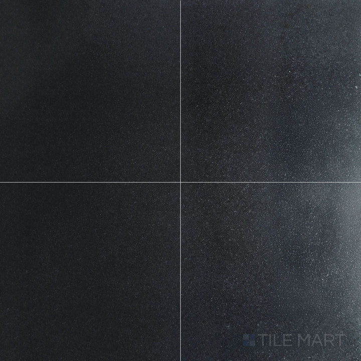Absolute Black Granite 18x18 honed tile shown in overview, delivering a clean matte look in a square format with classic elegance.