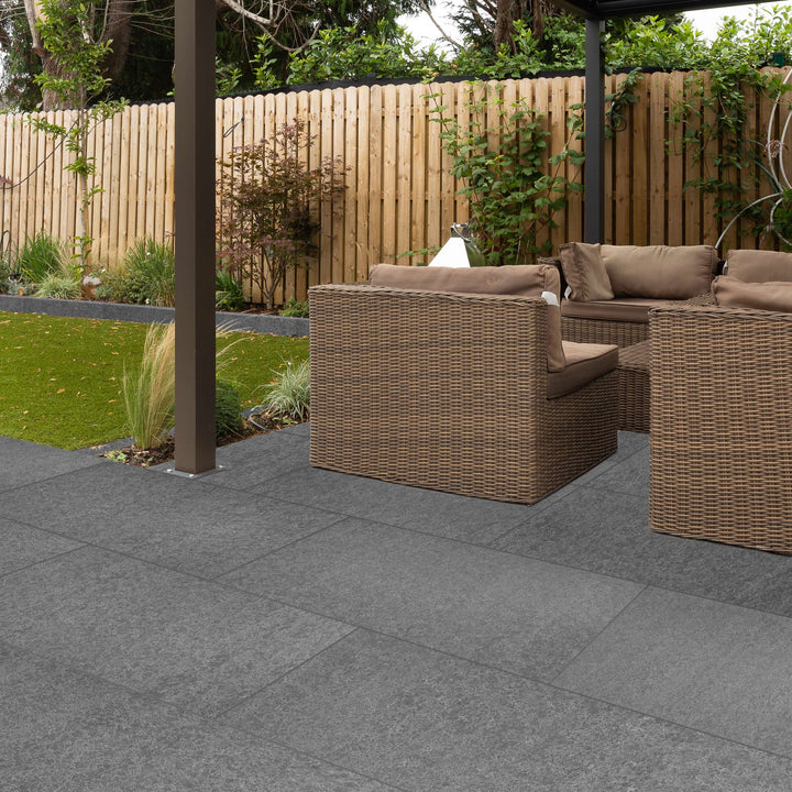 A soft grey honed basalt tile, Basalt Grey 12x24 offers a smooth, natural finish with understated elegance.