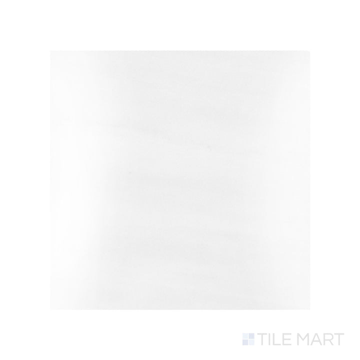 Close-up of polished Bianco Dolomite marble 12x12 tile emphasizing clean lines and natural variation