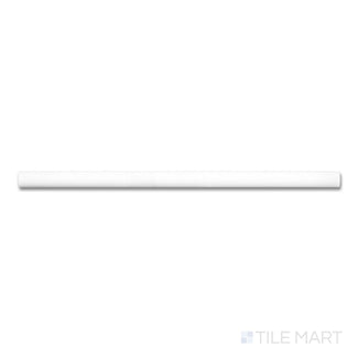 Flat-lay image of Bianco Dolomite Marble 0.5x12 honed mini liner, a thin marble trim with a clean honed finish and gentle veining.