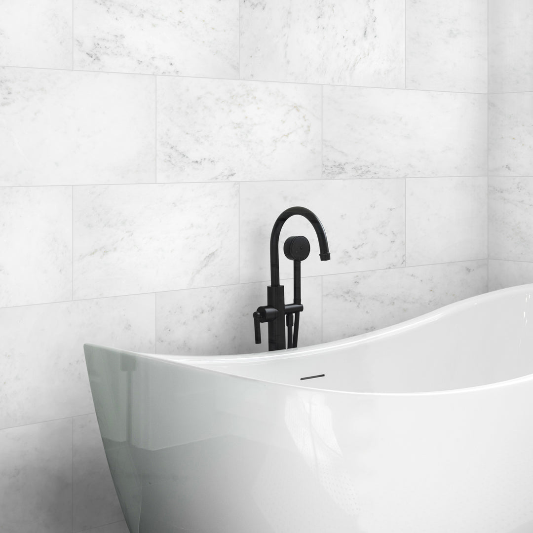 A refined white marble with subtle veining, Oriental White Marble 6x12 honed tile delivers a timeless and sophisticated look.