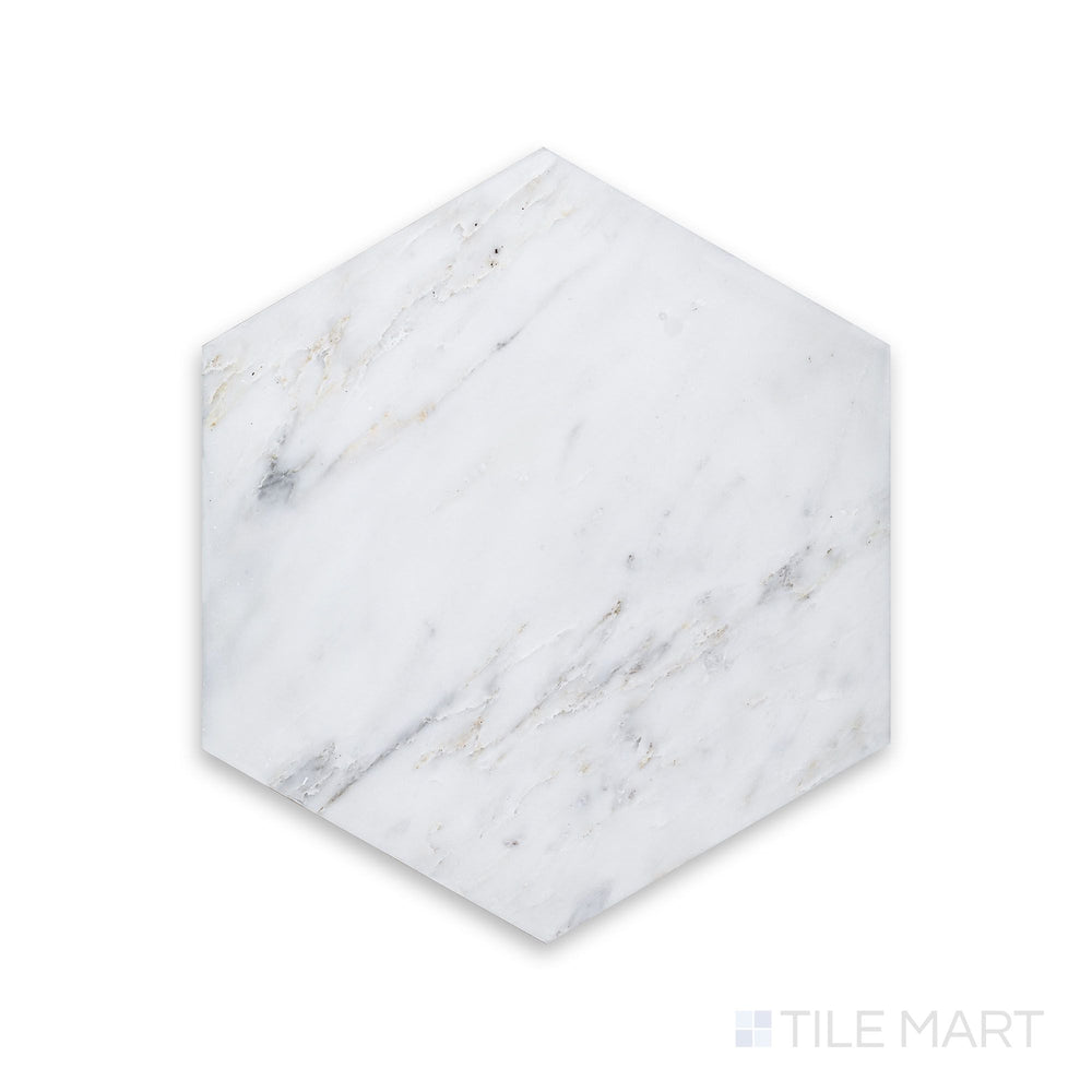A close-up of Oriental White Marble 6