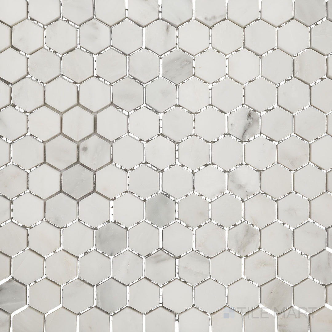 Top-down view of Oriental White Marble 1