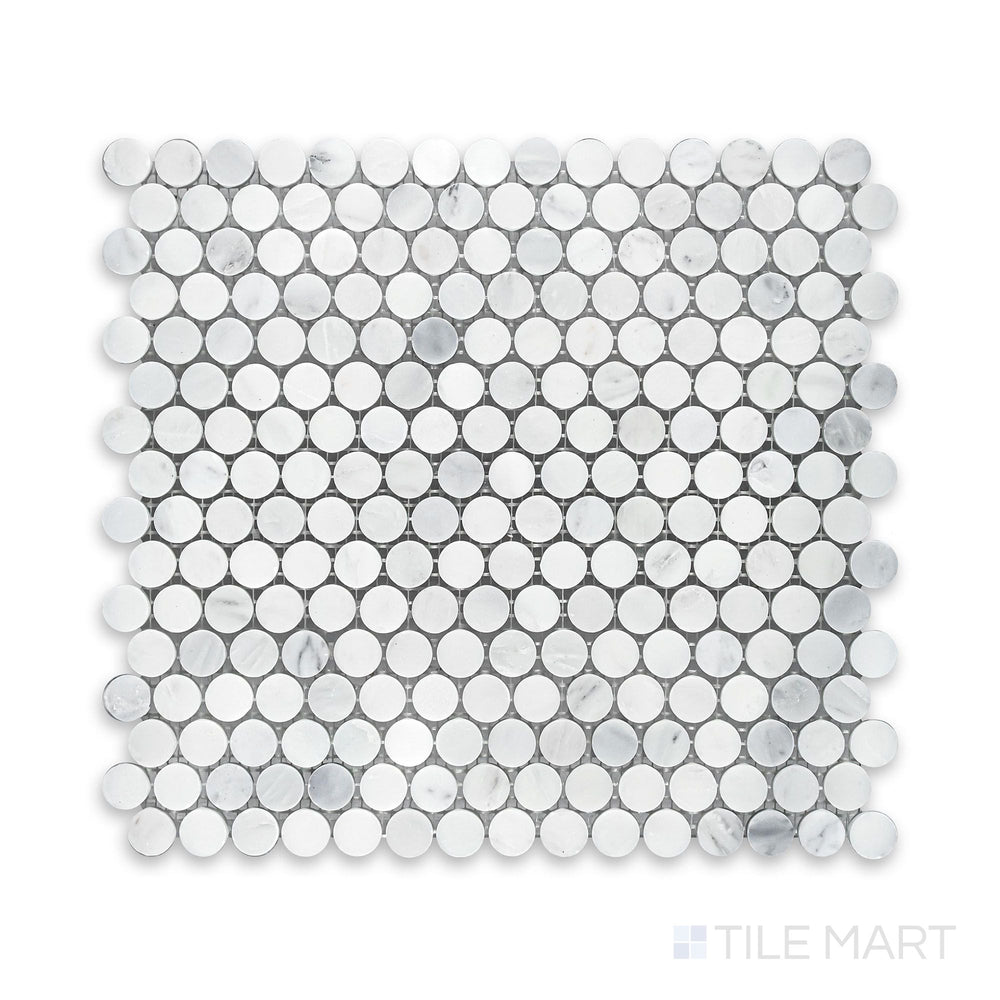 A close-range look at Oriental White Marble 3/4