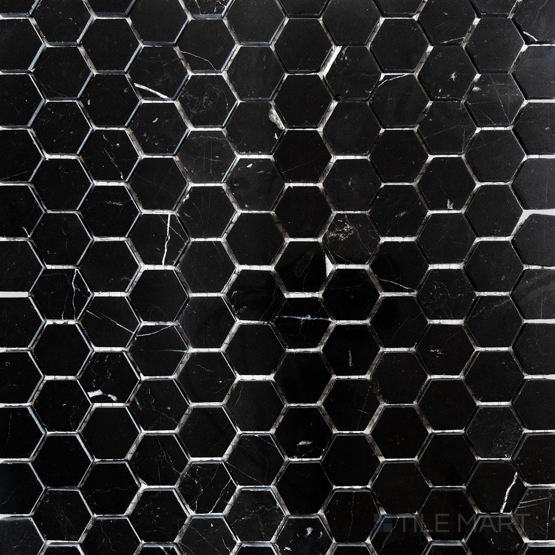 Overhead image of Negro Marquina Marble 1