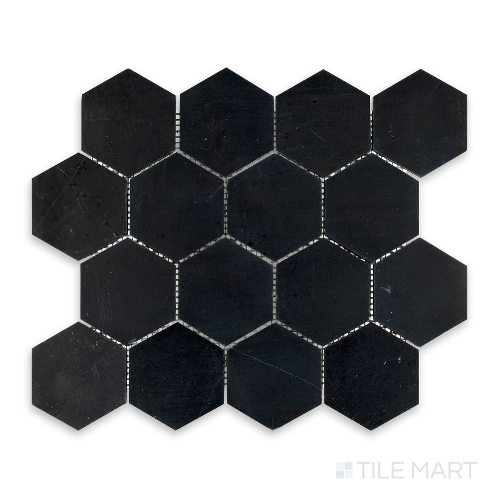 A close-up of Negro Marquina Marble 2