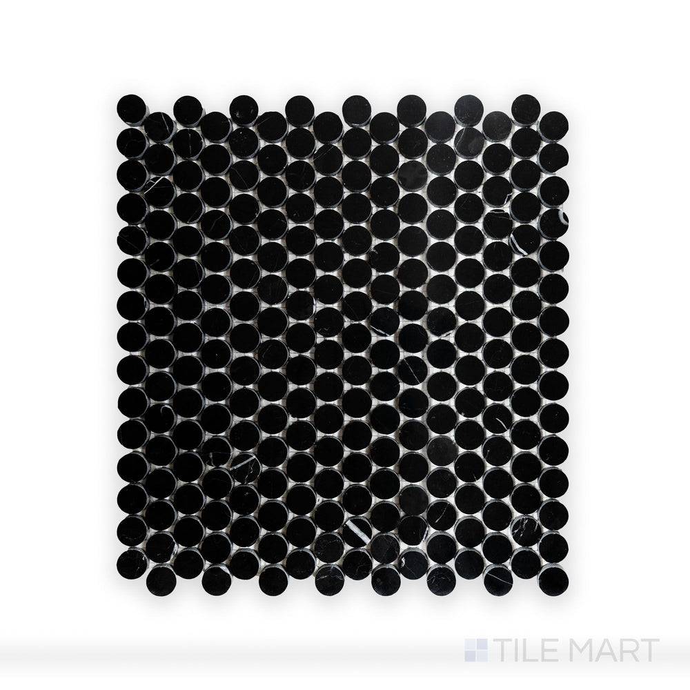 Close-up of Negro Marquina Marble 3/4