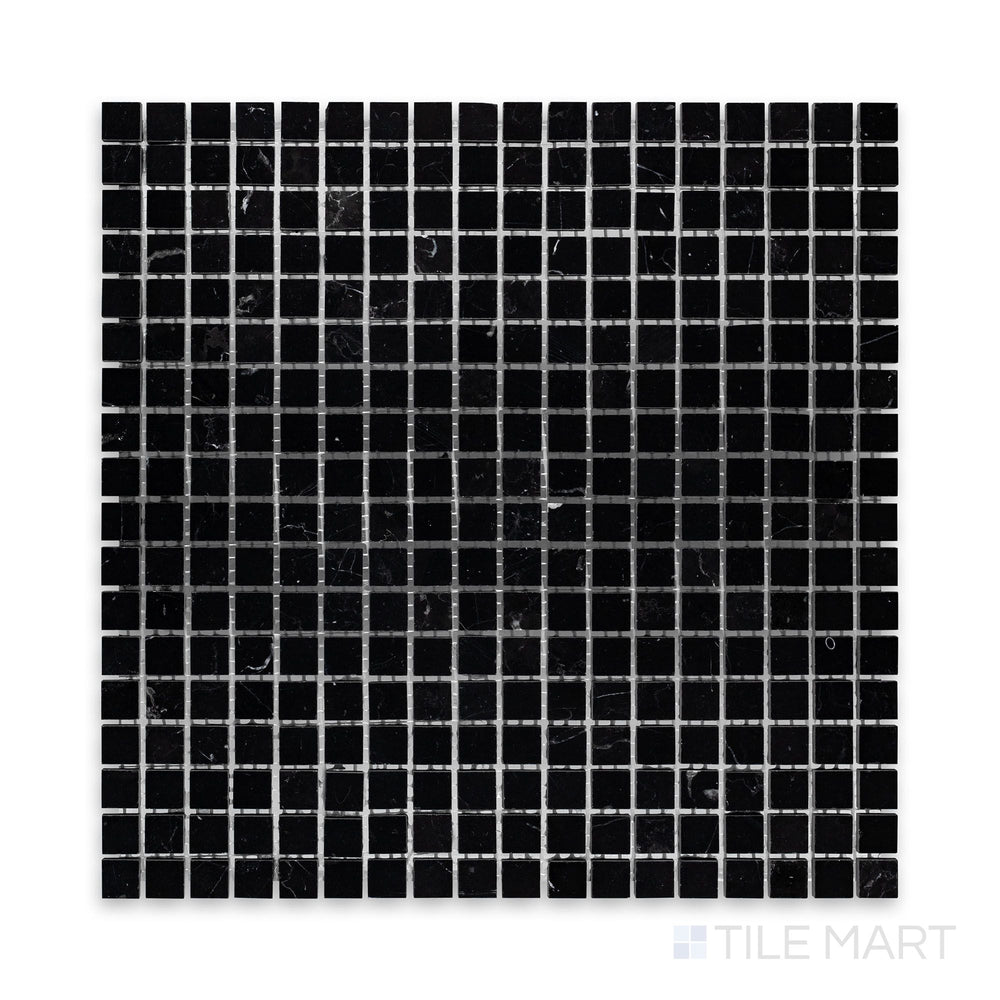 A refined close-up of Negro Marquina Marble 5/8