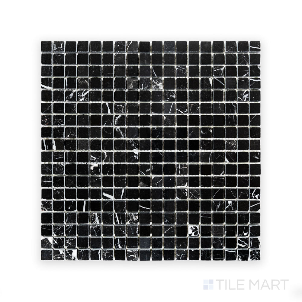 A high-resolution view of Negro Marquina Marble 5/8