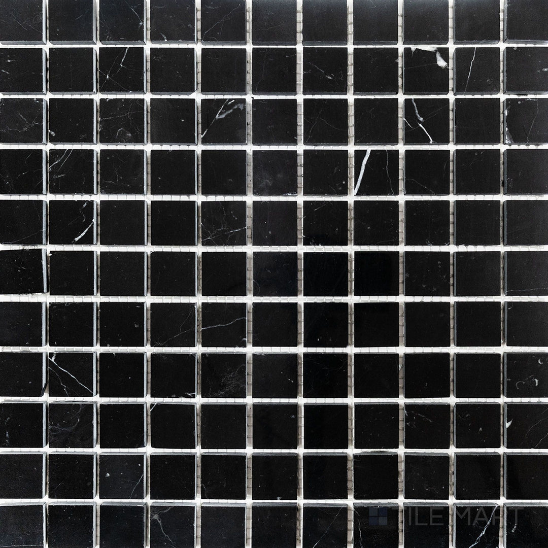 Flat-lay shot of Negro Marquina Marble 1