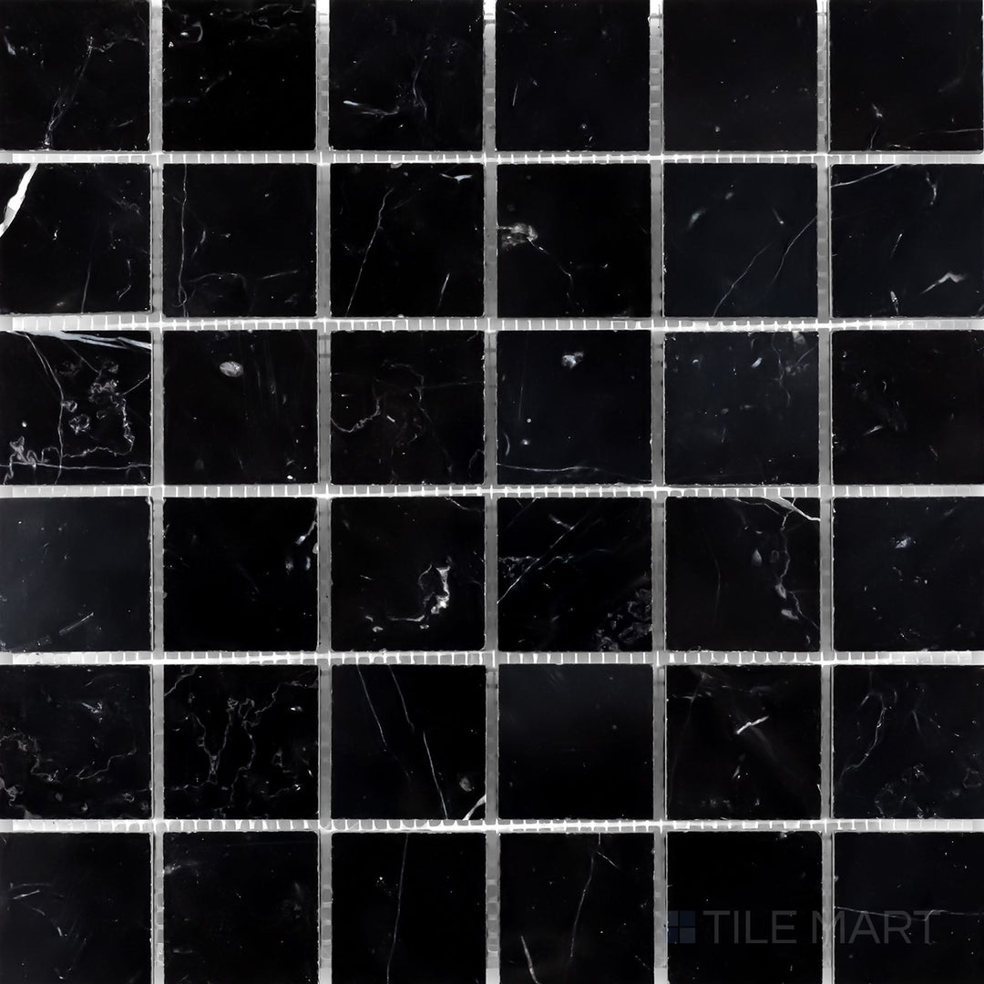 Top-down view of Negro Marquina Marble 2
