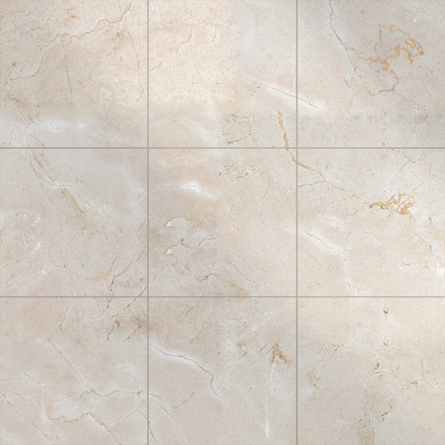 Crema Marfil Classic 12X12 Polished Marble Tile