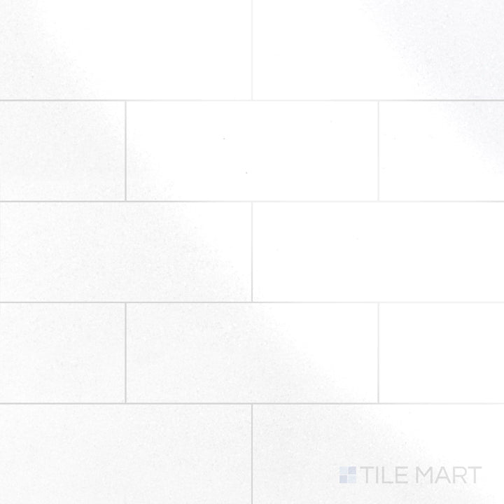 The polished version of Thassos White Marble 4x12 Tile provides a sleek, glossy appearance in an elongated, elegant format.