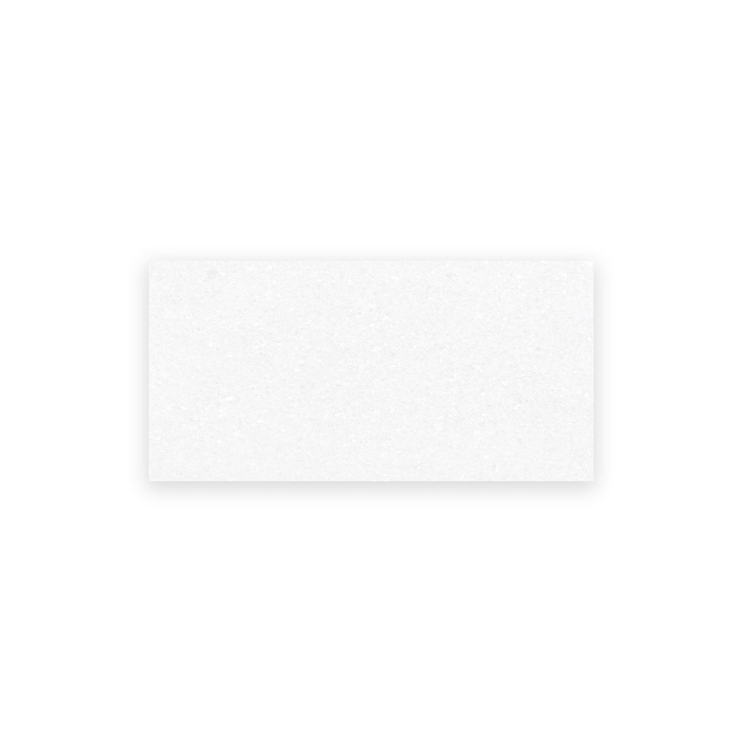 Top-view of Thassos White Marble 6x12 tile in honed finish, featuring smooth texture and brilliant white hues for a timeless look.