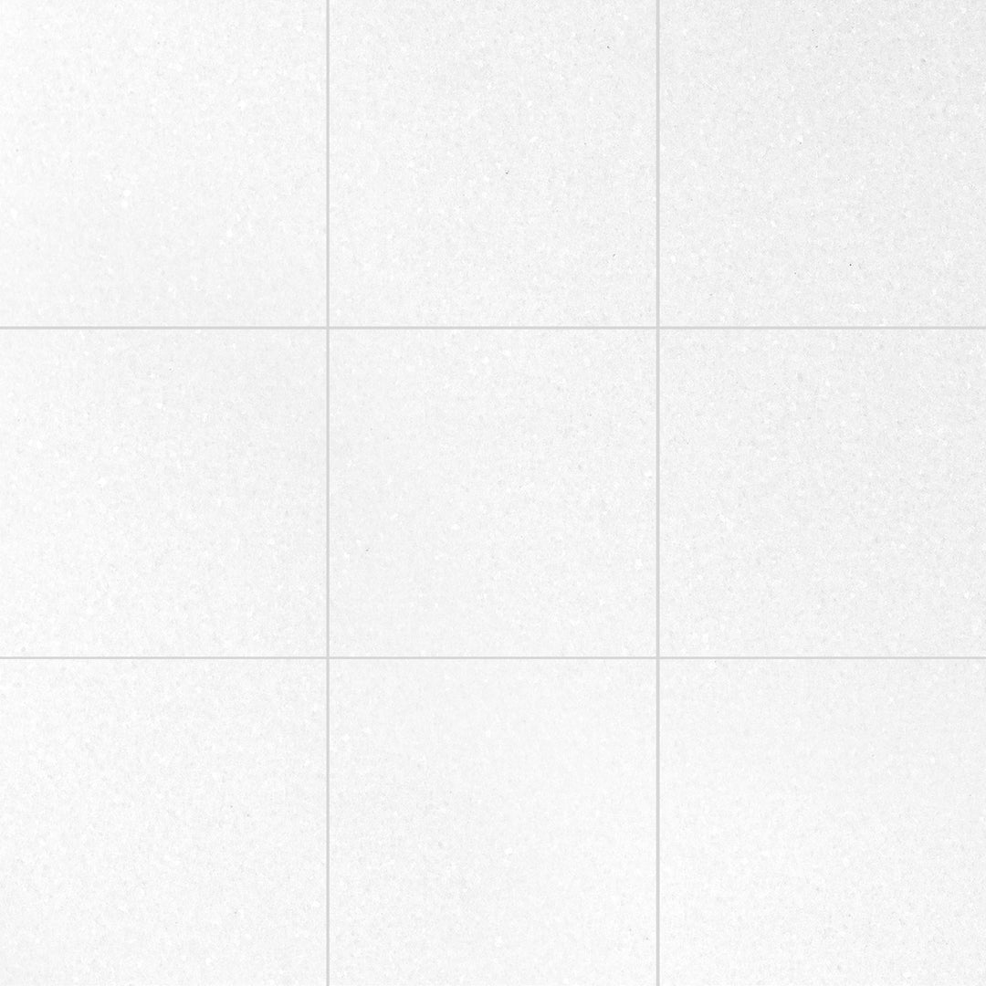 Thassos White Marble 12x12 Honed Tile features a balanced matte surface and consistent white coloring ideal for sophisticated simplicity.