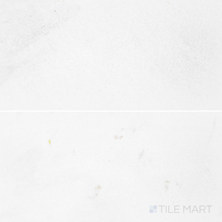 Overview of Thassos White Marble 6x12 Honed Tile offering a matte finish and clean proportions ideal for classic rectangular installations.