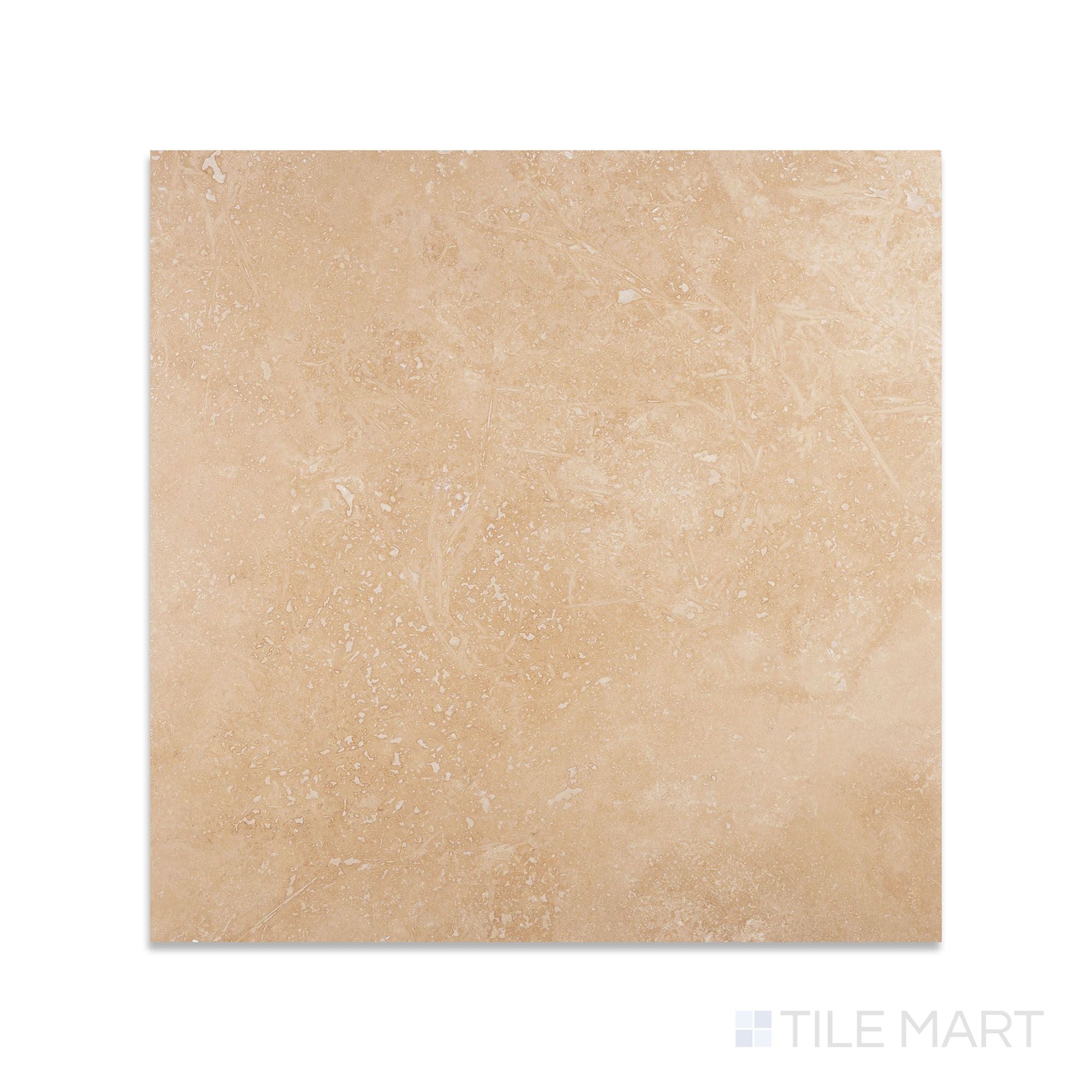Ivory Premium Travertine 18X18 Filled And Honed | Tilemart
