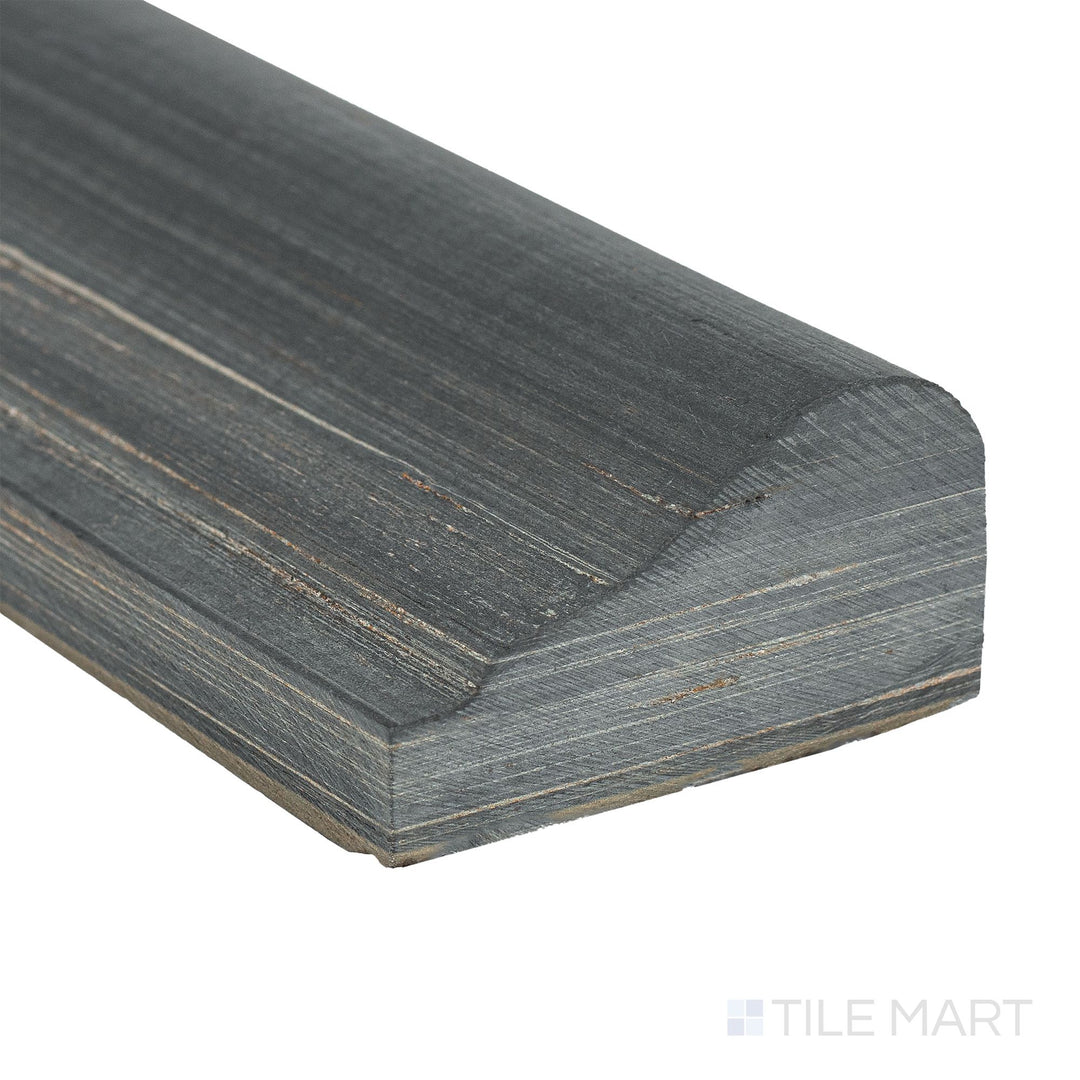 At the edge, Indian Black Slate 2x12 honed standard chair rail highlights clean lines and subtle slate texture.