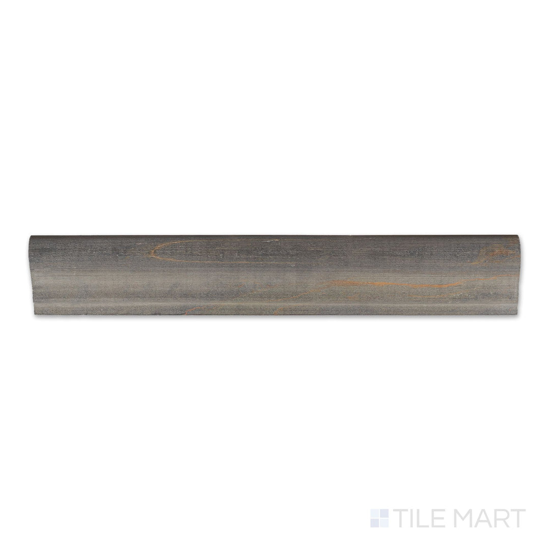 California Gold Slate 2x12 honed standard chair rail, a warm-toned slate tile with gold, rust, and gray veining, honed for a smooth finish.