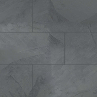 Overview of Brazilian Grey Slate 12x24 Gauged Tile offering cool grey tones and natural texture in a linear rectangular design.