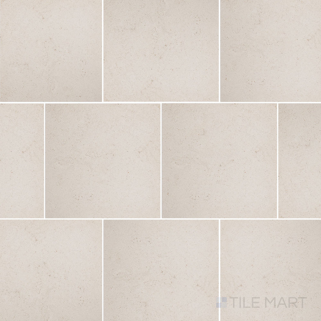 Porto Beige limestone 12x12 tile with a honed finish and subtle stone movement