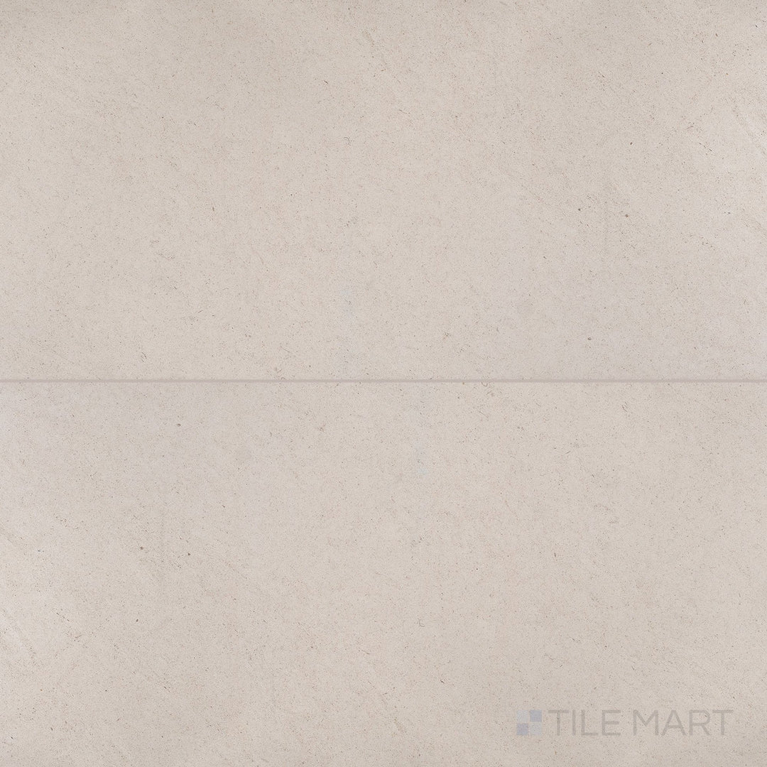 Porto Beige limestone 18x36 tile with a smooth honed finish and clean linear presence