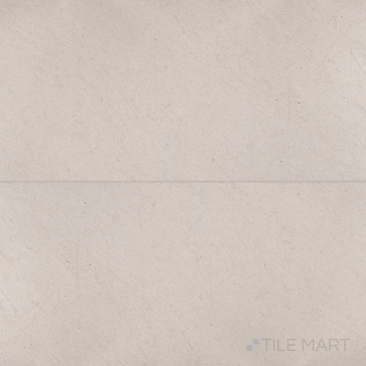 Porto Beige limestone 18x36 tile with a smooth honed finish and clean linear presence