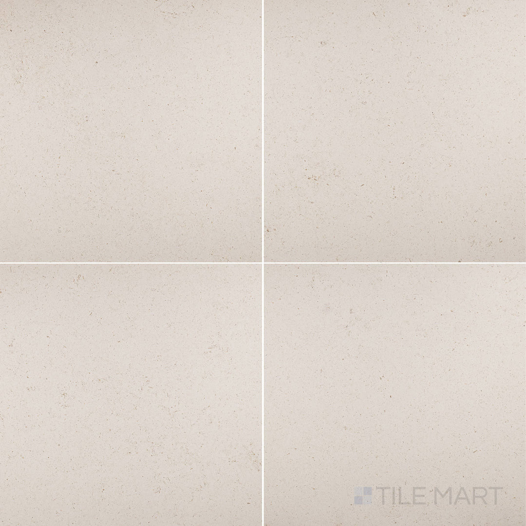Porto Beige limestone 24x24 tile featuring a honed surface and refined natural character
