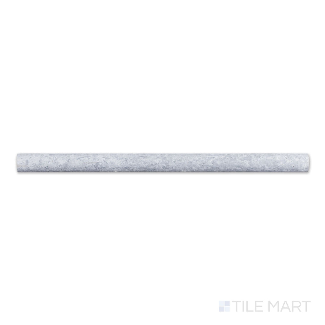 Haisa Blue Marble 0.75x12 honed standard liner, featuring linear striations in blue-gray tones with a smooth finish.