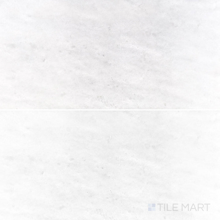Polar White marble 6x12 tile with a polished finish and clean luminous surface
