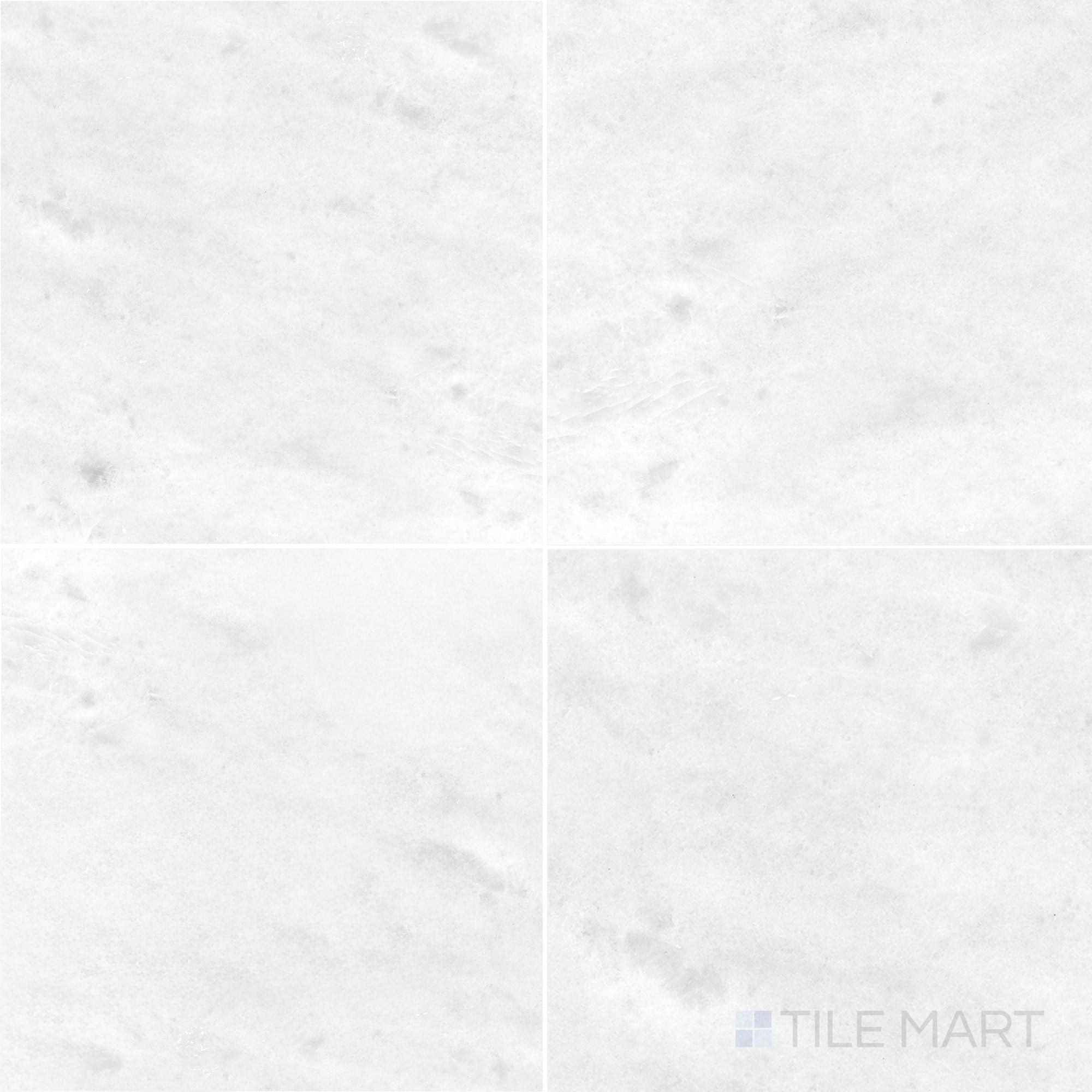Polar White 18X18 Honed Marble Tile | Tilemart