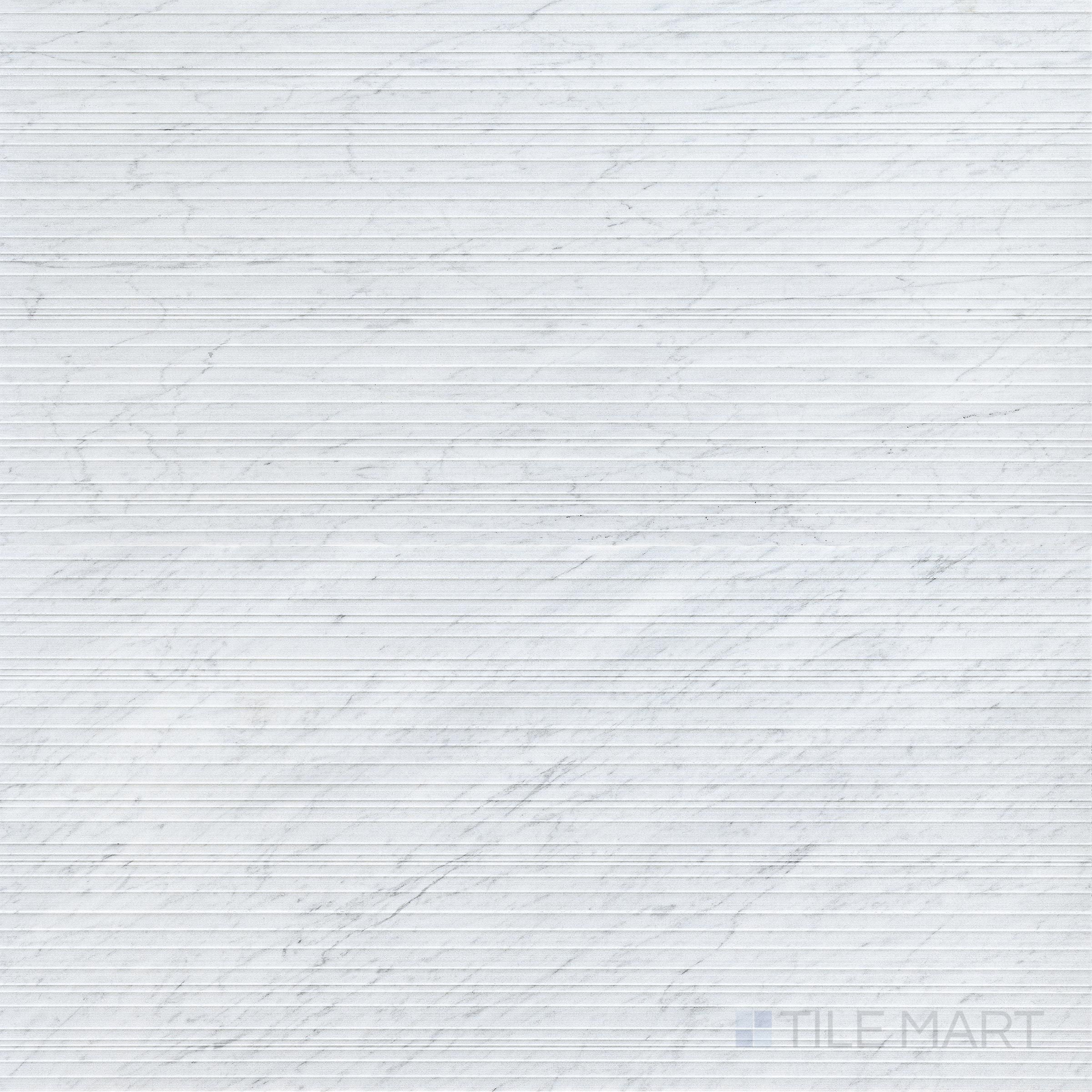 Ravello White Carrara 18X36 Horizon Marble Panel | Tilemart