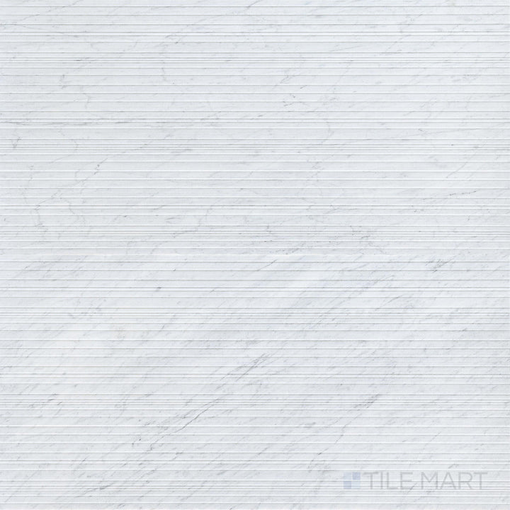 Ravello White Carrara marble 18x36 horizon tile with bold scale and refined marble character