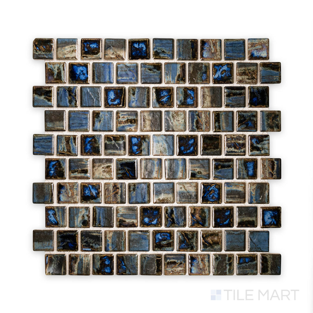 Nami 1-1/8X1-1/9 Square Shoreline Glossy Mosaic