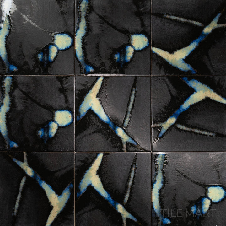 Aerial look highlighting the SORA BLACK GALAXY 6X6 in SEMI GLOSS finish. Its design is suited for modern settings where texture and tone are essential.