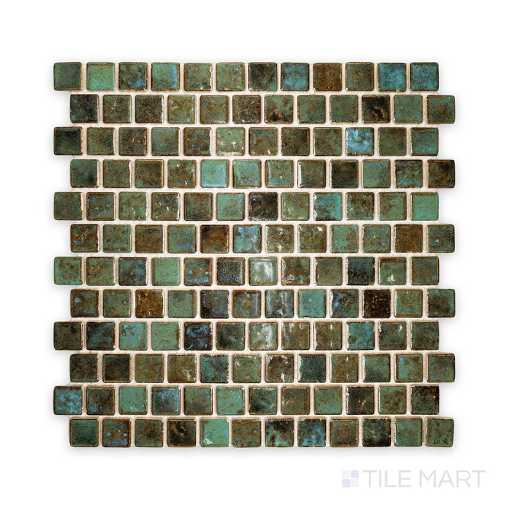 Joya 1X1 Square Verde Semi Gloss Mosaic