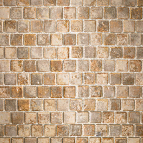Joya Gold 1" Square Semi Gloss Porcelain Mosaic