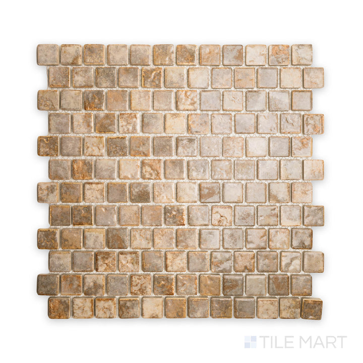 Joya 1X1 Square Gold Semi Gloss Mosaic