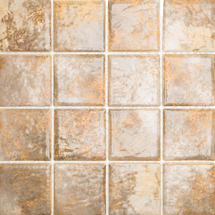 Joya 3X3 Square Gold Semi Gloss Mosaic