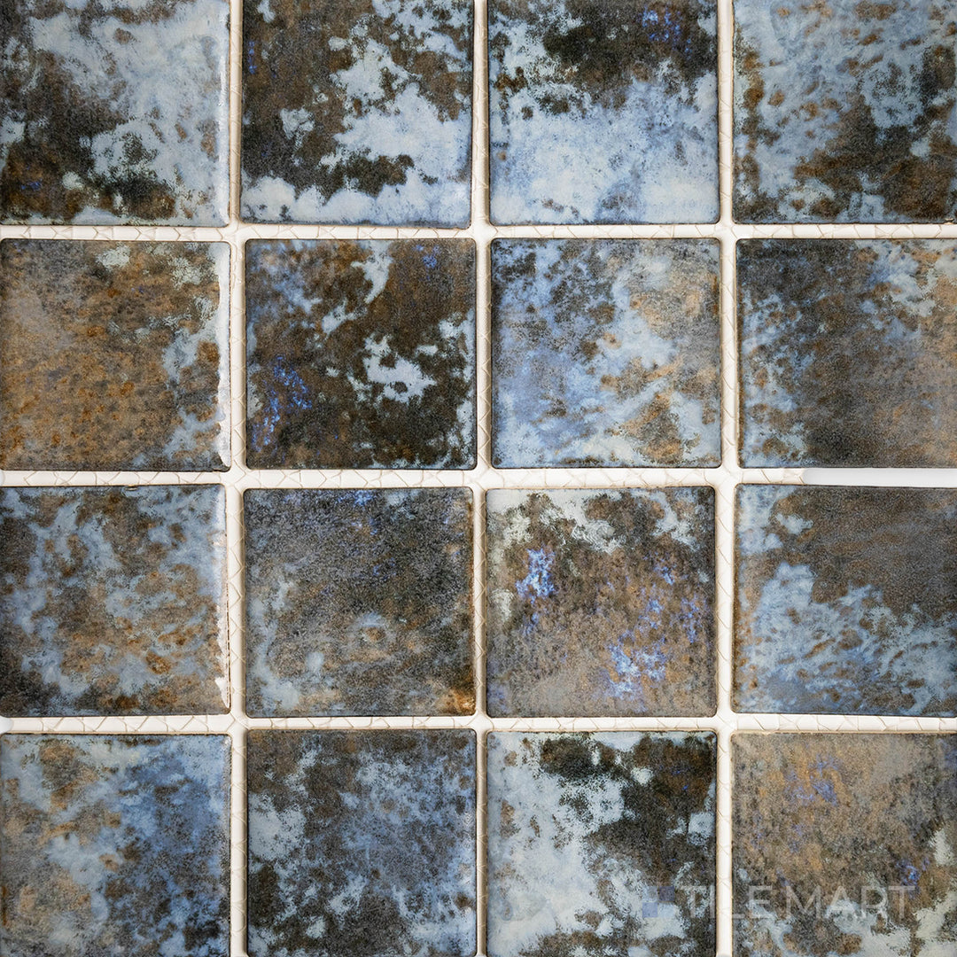 Skyward shot offering a glimpse of the JOYA 300 COTTO 3X3 in SEMI GLOSS finish. Its vibrant tones and smooth texture bring a touch of modern elegance to any space.