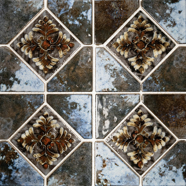 Aerial look highlighting the JOYA 500 COTTO 6" DECO in SEMI GLOSS finish. Its design is suited for modern settings where texture and tone are essential.