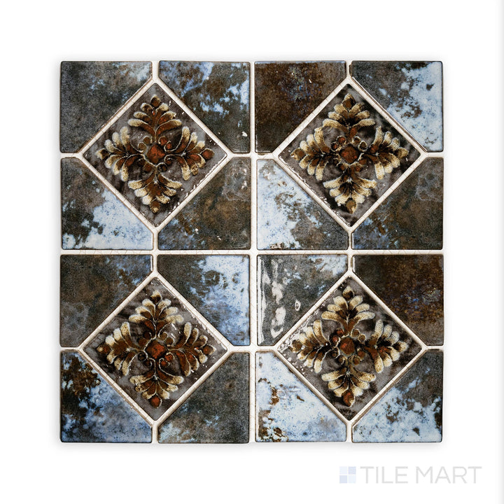 Detailed shot emphasizing the JOYA 500 COTTO 6" DECO showing off its intricate design and polished SEMI GLOSS. Perfect for pairing with a range of interior styles and color palettes.