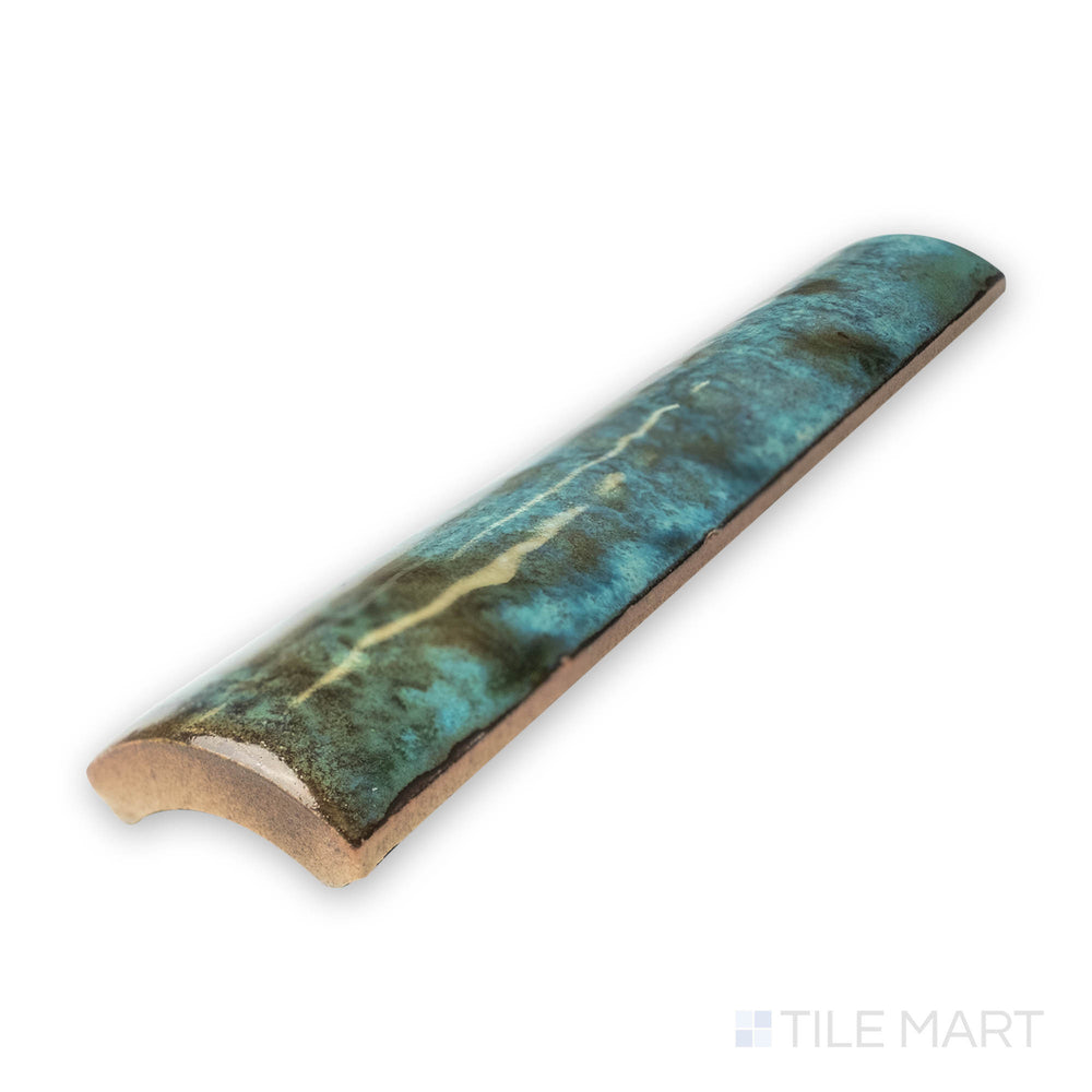 Tight angle highlighting the JOYA 1X6 BEAD TRIM showing off its intricate design and polished SEMI GLOSS. The finish enhances the tactile appeal, ideal for stylish design applications.