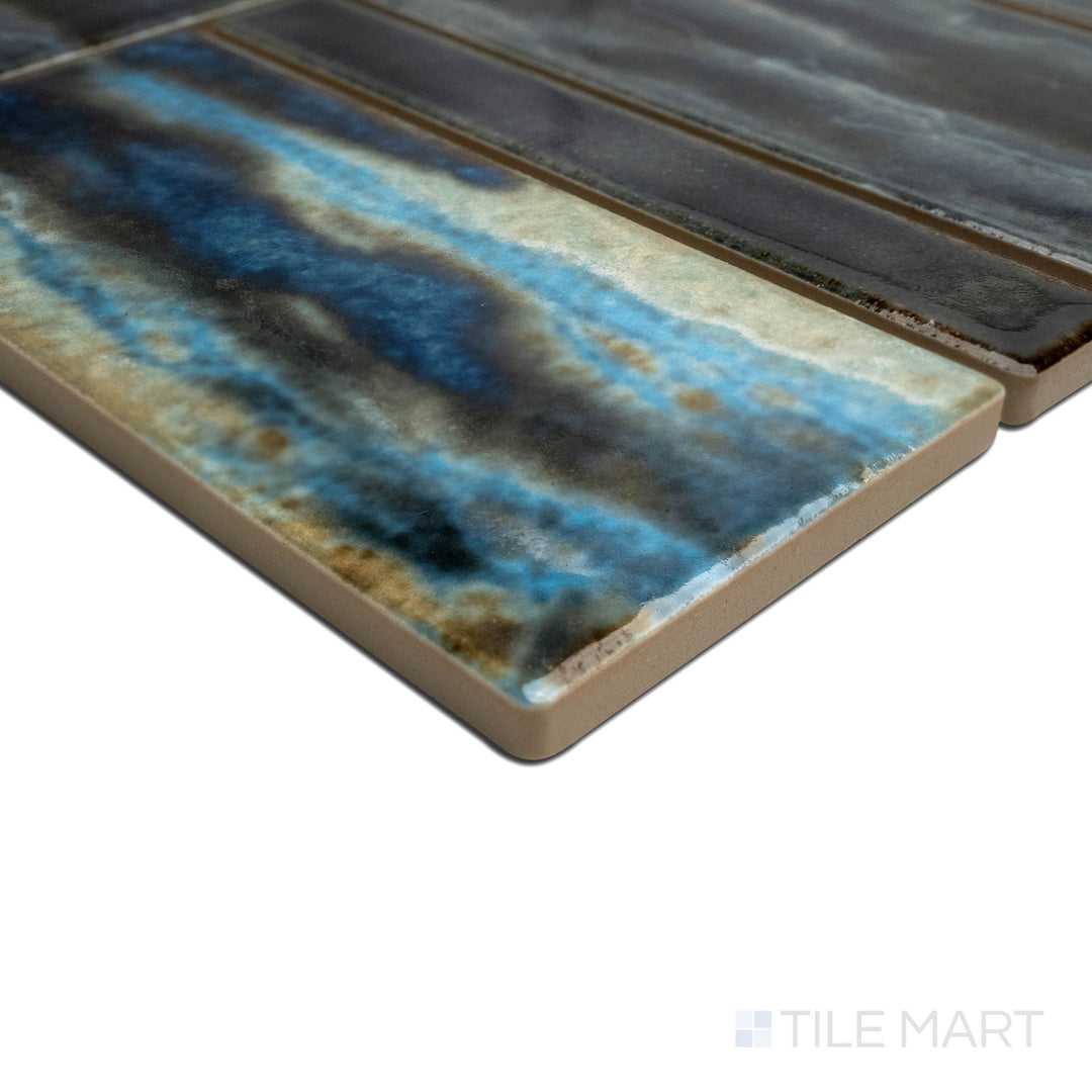 Close-up of the corner showcasing the OMEGA MOONLIGHT, capturing the precision-cut edges and rich texture of the PORCELAIN material. Its form ensures a neat, refined appearance when used for corners or trims.